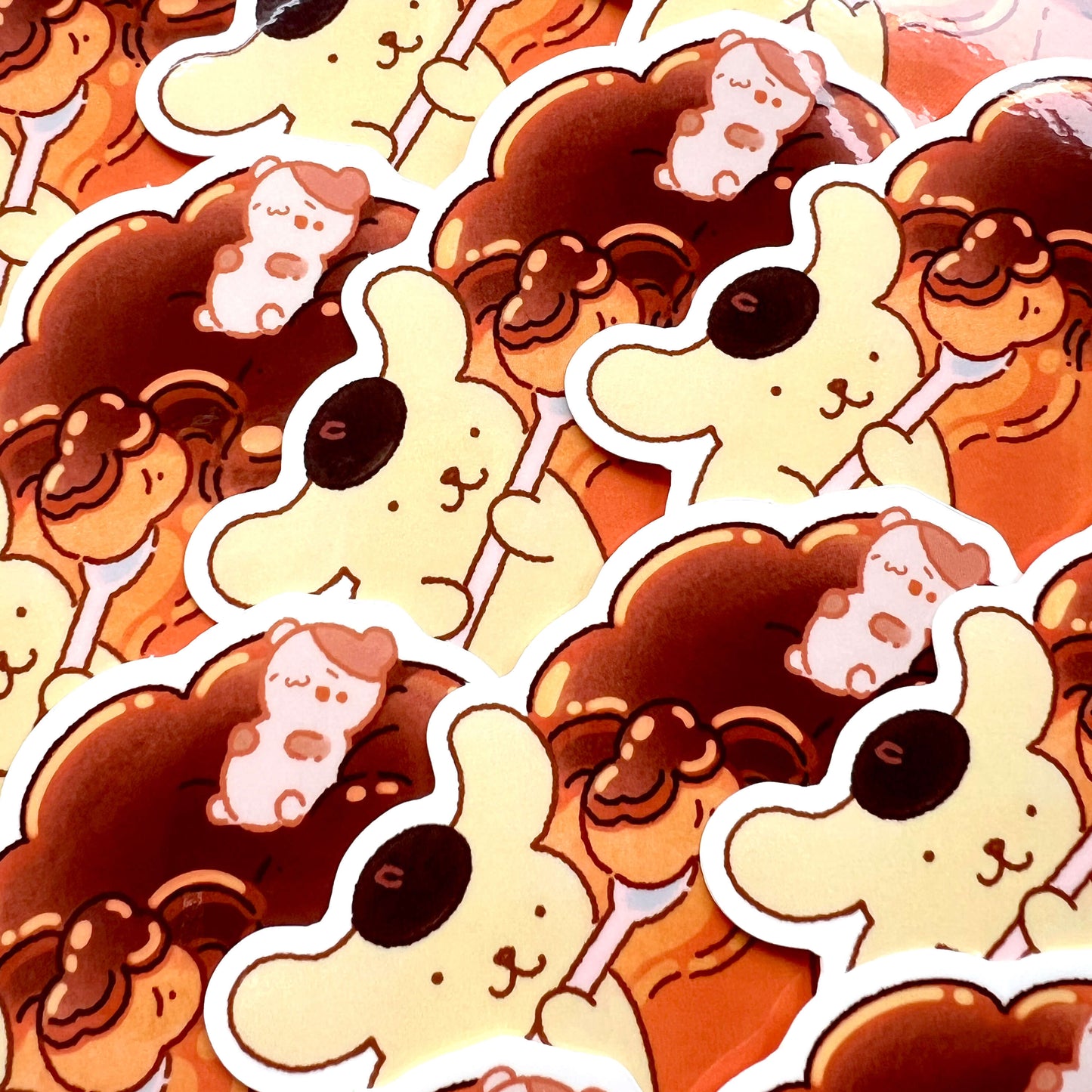 Golden Pup Pudding Sticker