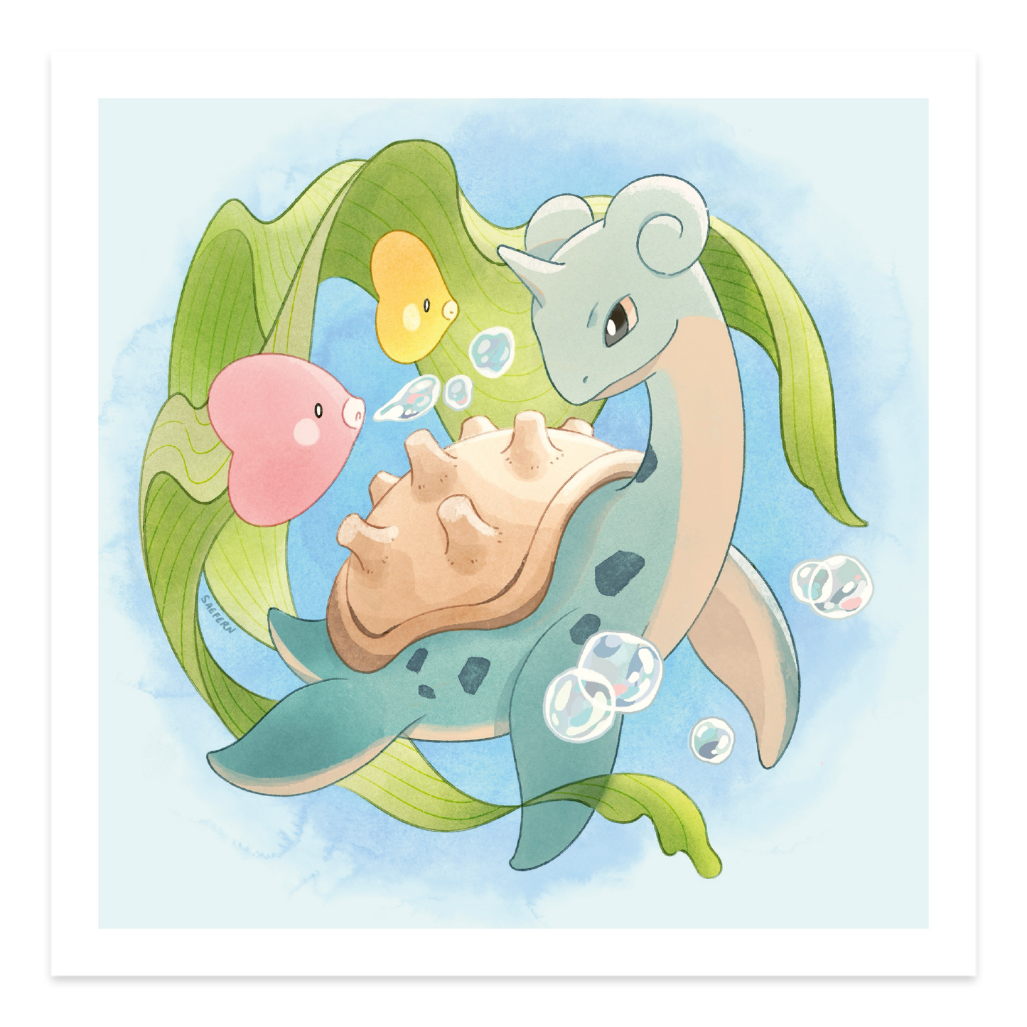 Lapras & Friends Art Print
