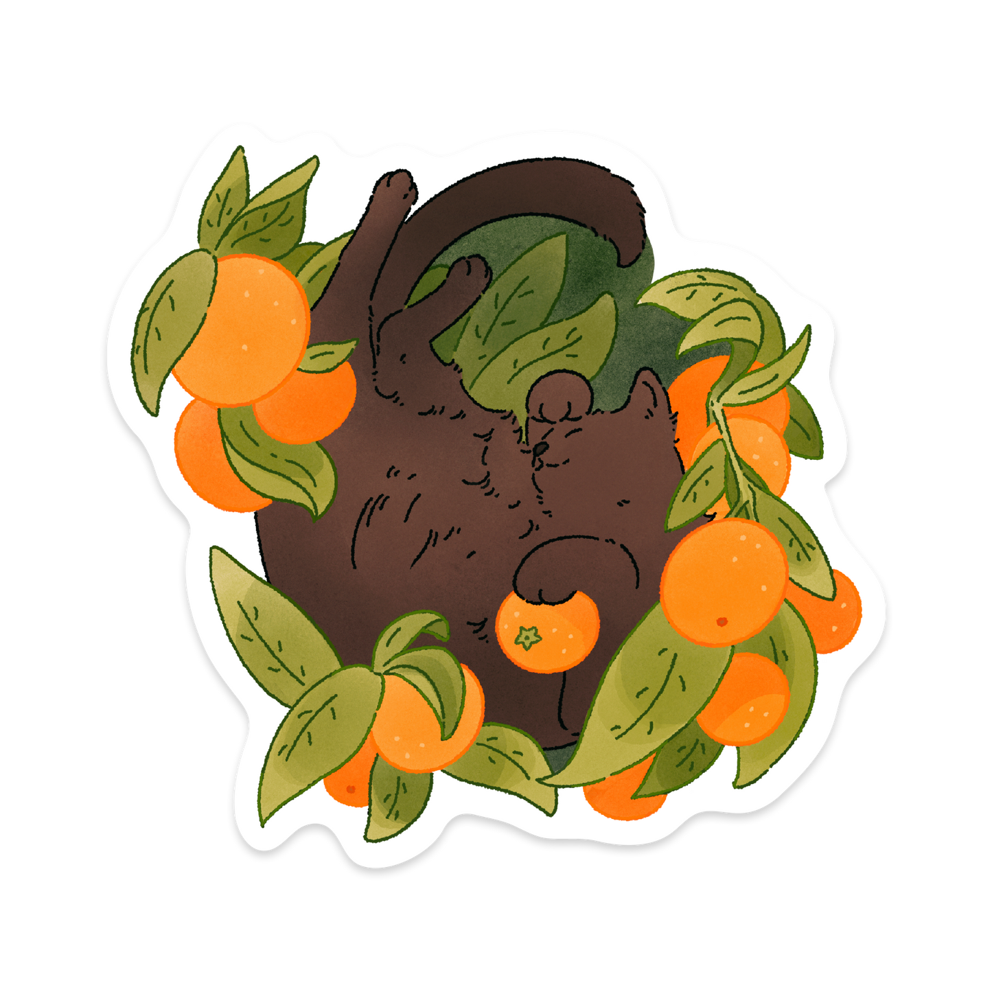 Fruit Salad Cat Stickers