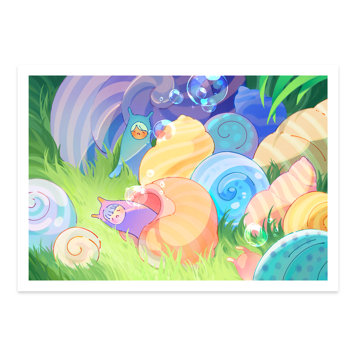 Sleepy Snail Sprites Art Print