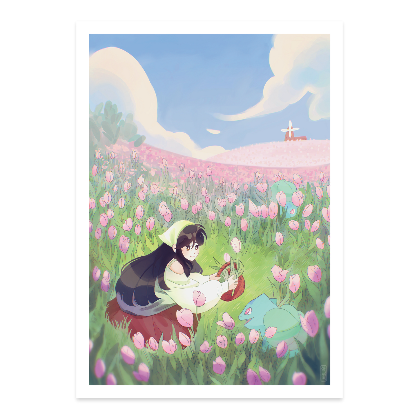 Among The Tulips Art Print
