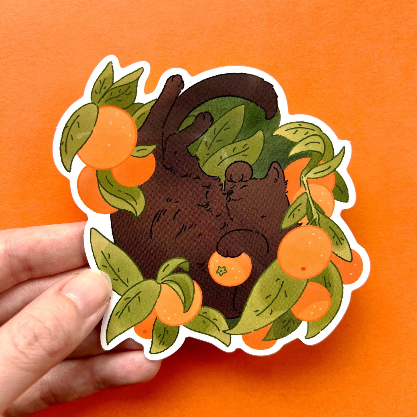 Orange Cat Sticker [LARGE]