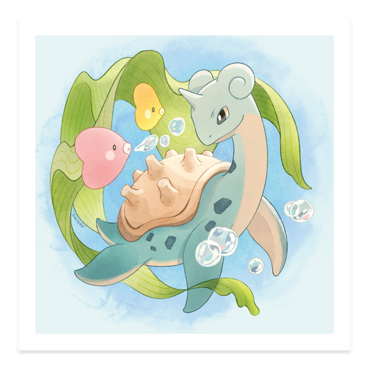 Lapras & Friends Art Print