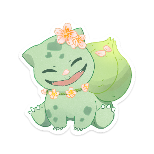 Sakura Bulbasaur Sticker