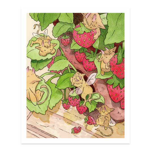 Strawberry Imps Art Print