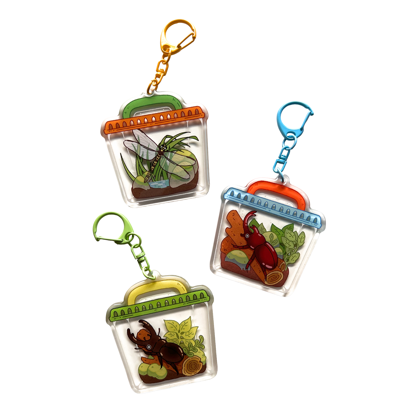 Summer Bug Acrylic Keychains