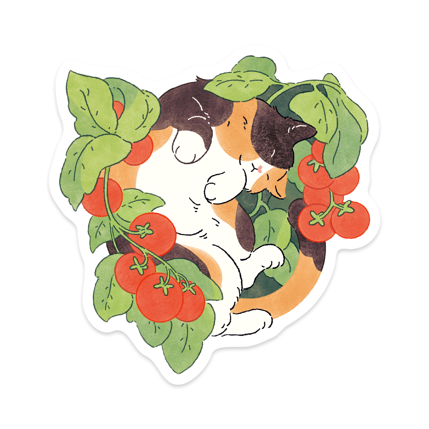 Fruit Salad Cat Stickers