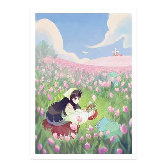 Among The Tulips Art Print