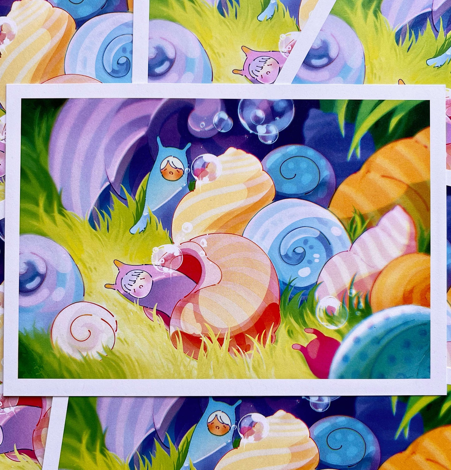 Sleepy Snail Sprites Art Print